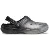 Classic Glitter Lined Clogs “Black Silver”