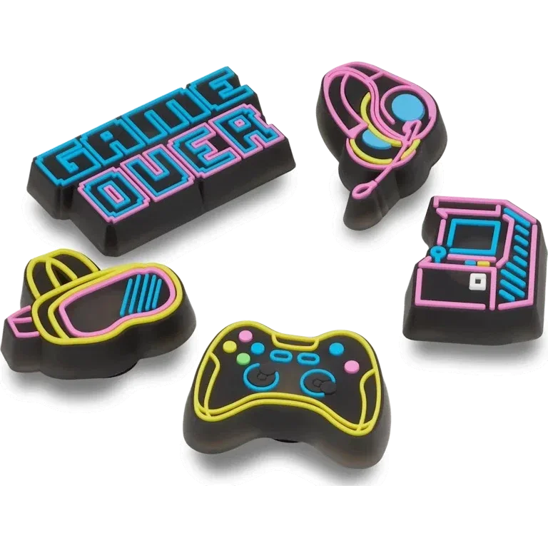 Lights up Neon Gamer 5 Pack Jibbitz™ Charms Lights up Neon Gamer 5 Pack Jibbitz™ Charms