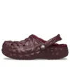 Lined Geometric Clogs “Dark Cherry”