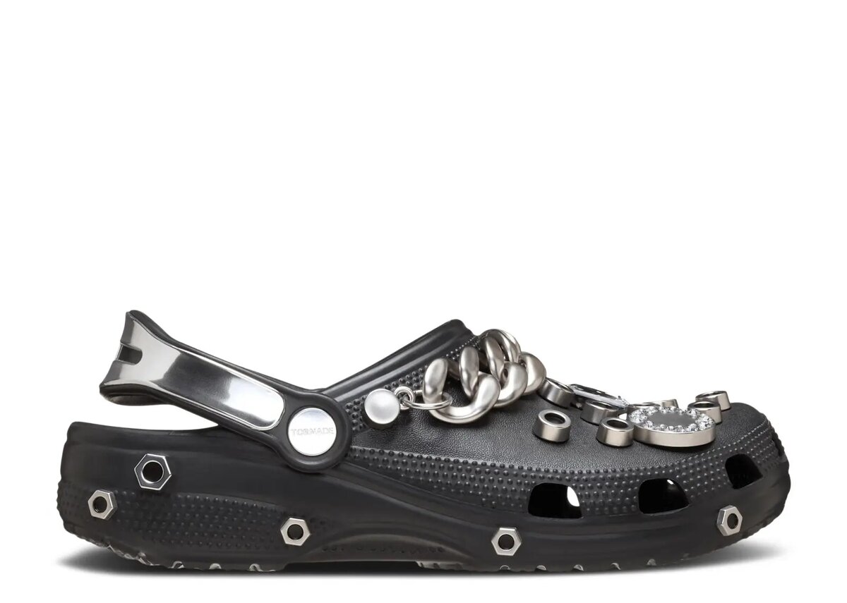Louane x Classic Clog ‘Black Metallic Silver Chain’ Louane x Classic Clog ‘Black Metallic Silver Chain’